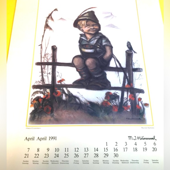 1991 Hummel Calendar Use for Prints - Picture 5 of 9